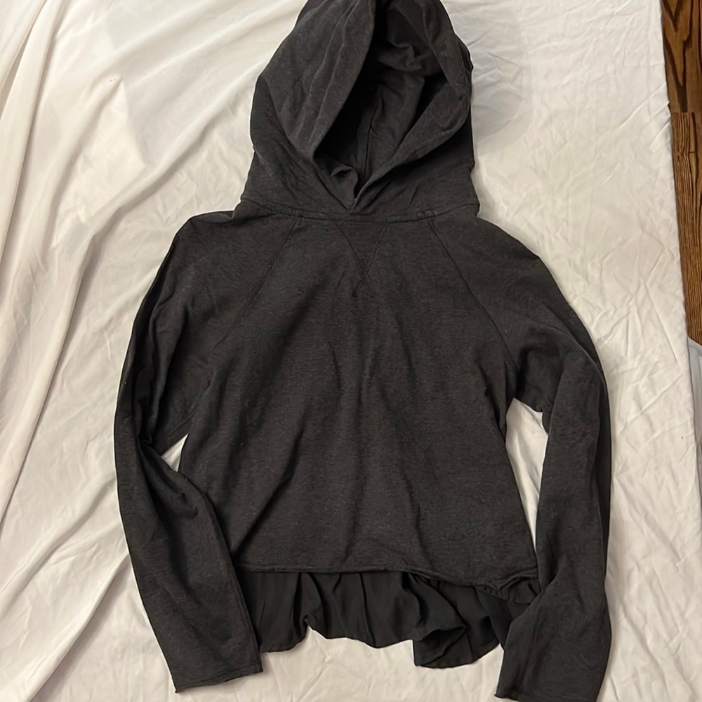 LULULEMON SIZE 6 HOODIE HEATHERED CHARCOAL